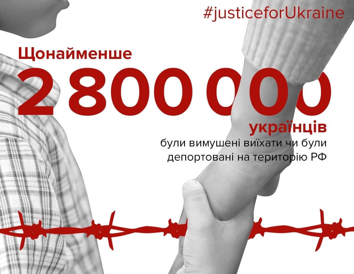 2 мільйони 800 тисяч українців були вимушені виїхати чи були депортовані в РФ: інформаційний марафон до Міжнародного дня прав людини