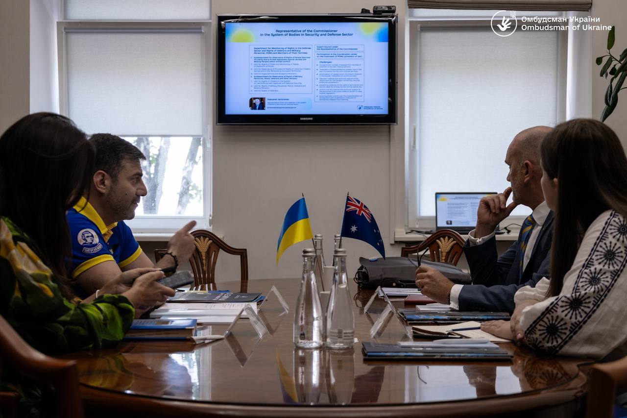 Допомога міжнародних партнерів: Омбудсман обговорив реалізацію пункту 4 Формули миру Президента України з Надзвичайним і Повноважним Послом Австралії в Україні та Молдові